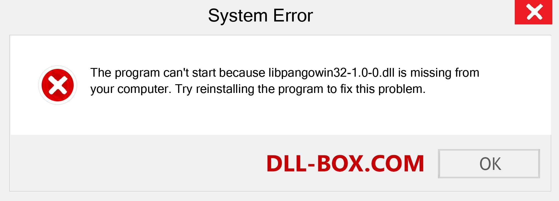  libpangowin32-1.0-0.dll file is missing?. Download for Windows 7, 8, 10 - Fix  libpangowin32-1.0-0 dll Missing Error on Windows, photos, images