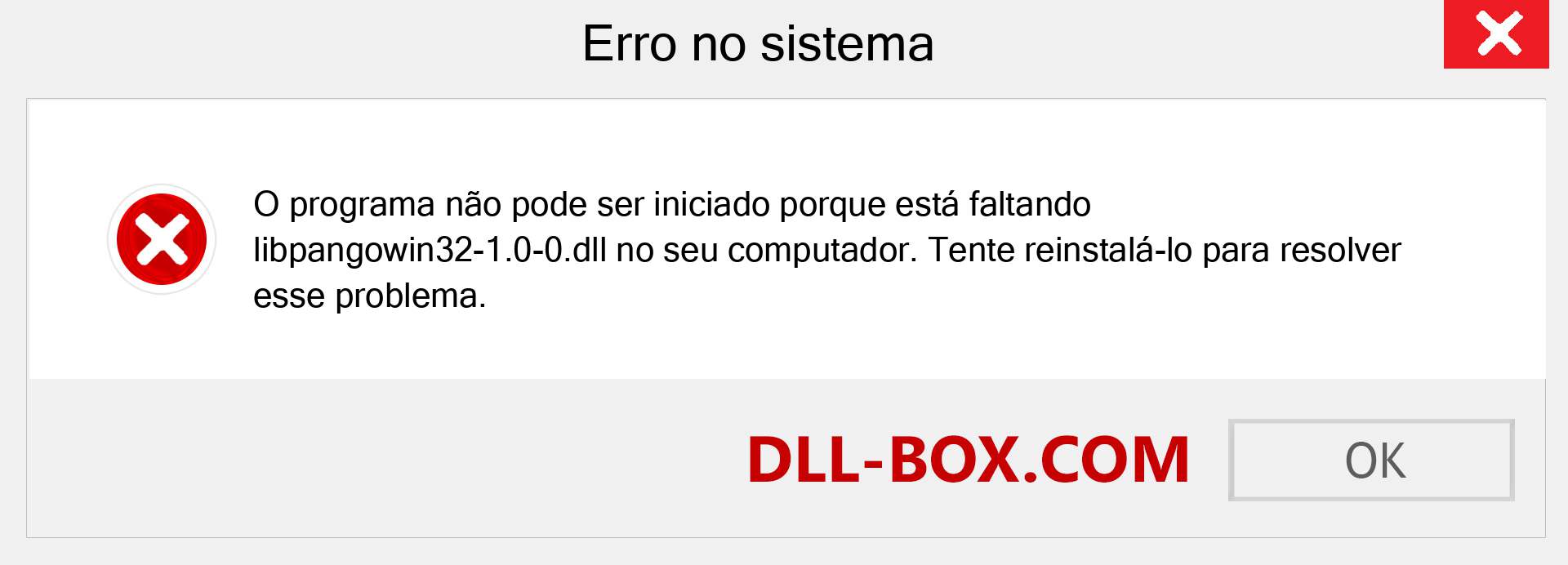 Arquivo libpangowin32-1.0-0.dll ausente ?. Download para Windows 7, 8, 10 - Correção de erro ausente libpangowin32-1.0-0 dll no Windows, fotos, imagens